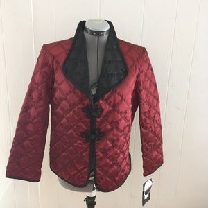 Reversible burgundy/black jacket